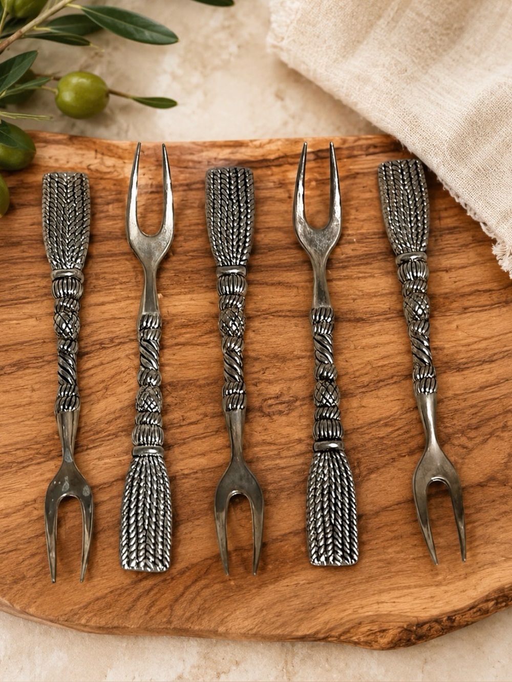 Silea Silver Oliver Forks *Set of 5* Vintage